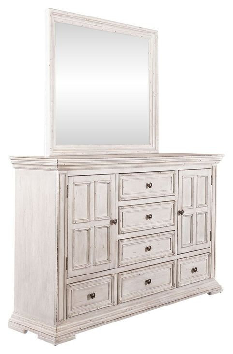 Grand Canyon Whitestone 6 Drawer Dresser with Mirror