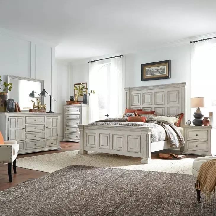 Grand Canyon Whitestone 6 Drawer Dresser with Mirror