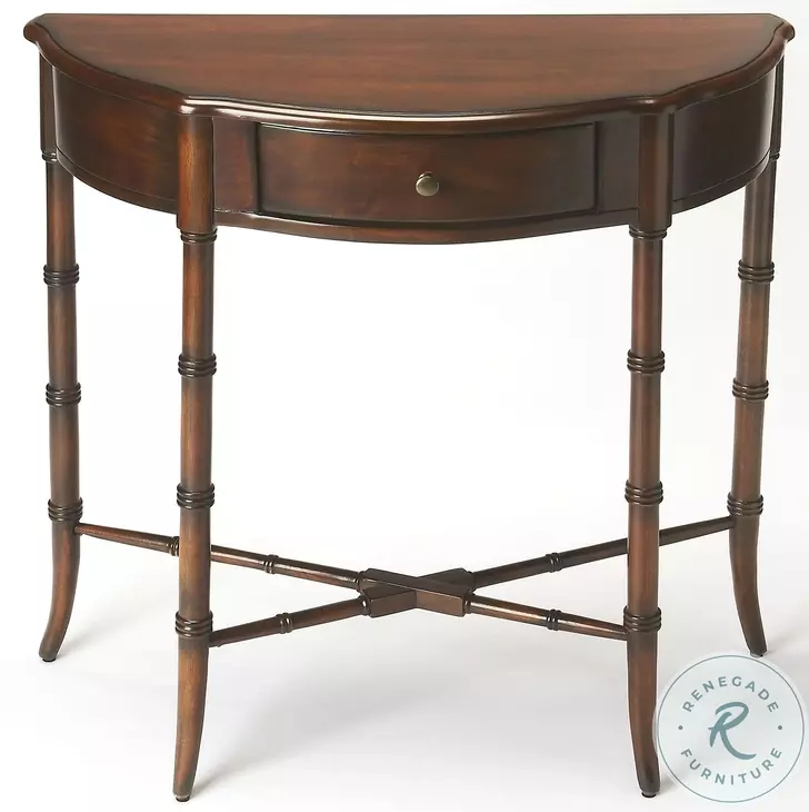 Cherry Skilling Demilune Console Table