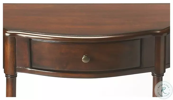 Cherry Skilling Demilune Console Table