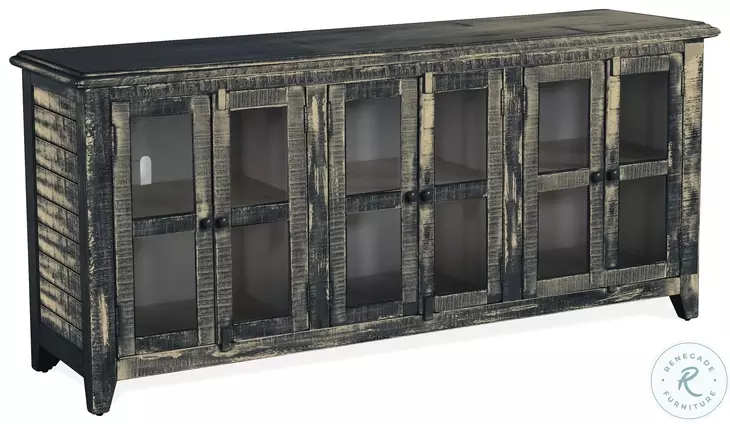 Maple Haze Black Sand 6 Door 70" TV Console