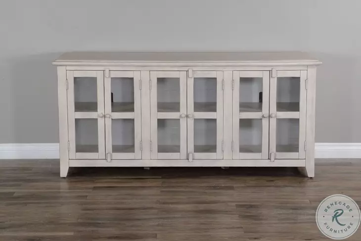 Hearthwood Haven White 70" TV Console
