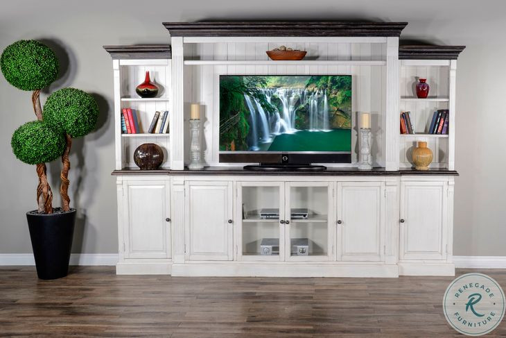 Cozy Luxe White 124" Entertainment Wall