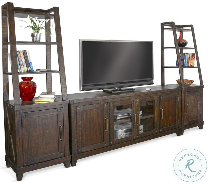 Legacy Loft Dark Brown 74" Media Console
