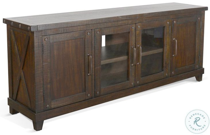Legacy Loft Dark Brown 74" Media Console
