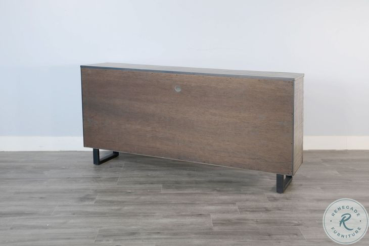 Elmcrest Gray 72" Media Console and Server