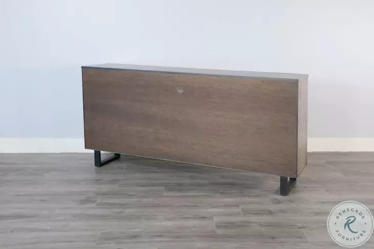 Elmcrest Gray 72" Media Console and Server
