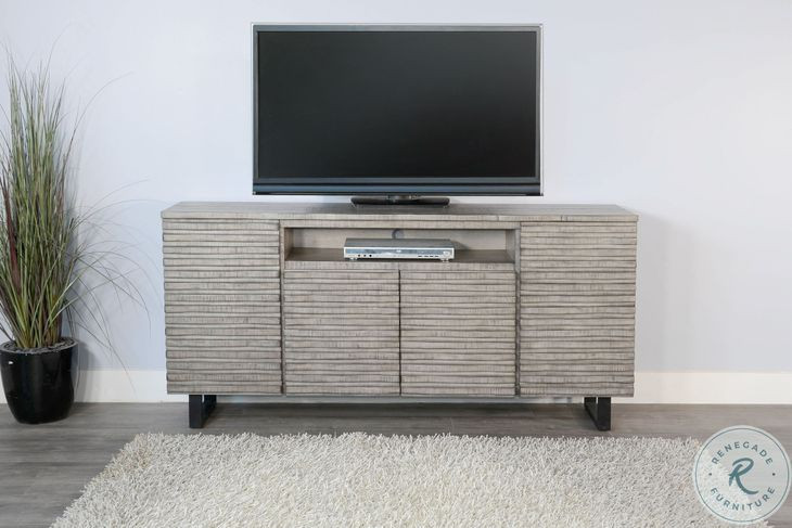 Elmcrest Gray 72" Media Console and Server