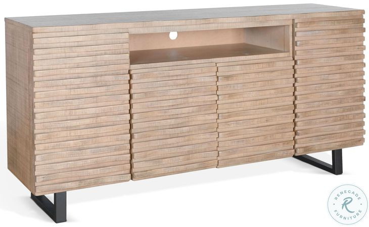 Elmcrest Natural 72" Media Console and Server