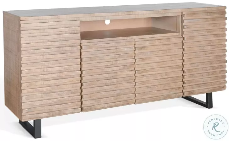 Elmcrest Natural 72" Media Console and Server