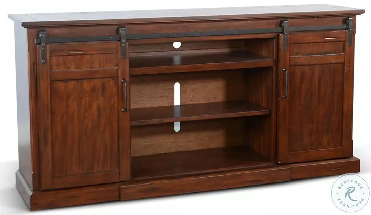Villa Rosso Medium Brown 78" TV Console