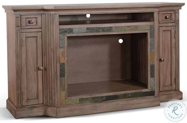 Ember Grace Buckskin 72" Media Console with Electric Fireplace