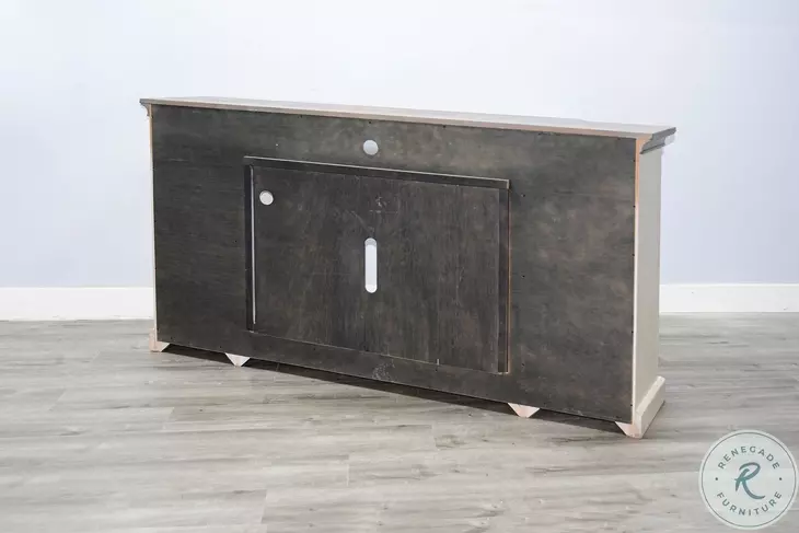 Ember Grace White 72" Media Console with Electric Fireplace