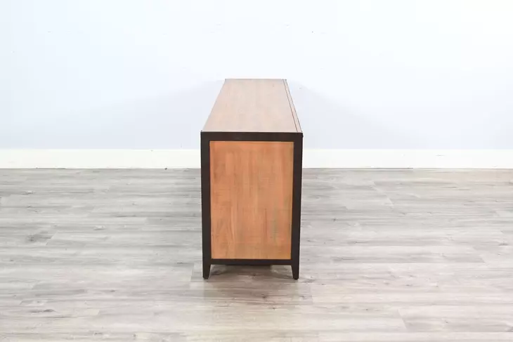 San Diego Antique Brown 63" TV Stand with Electric Fireplace and LED