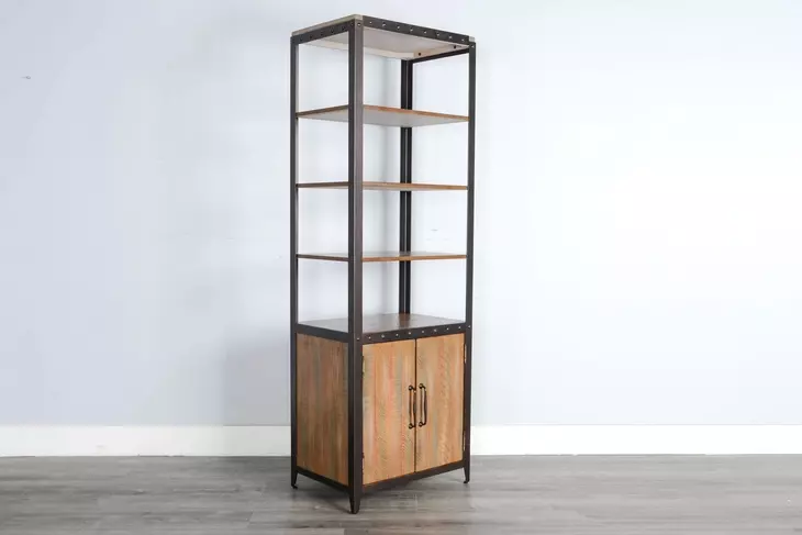 San Diego Antique Brown 2 Door Tall Bookcase
