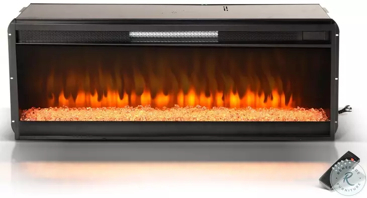 Autumn Echo Black 42" Crystal Fireplace Insert