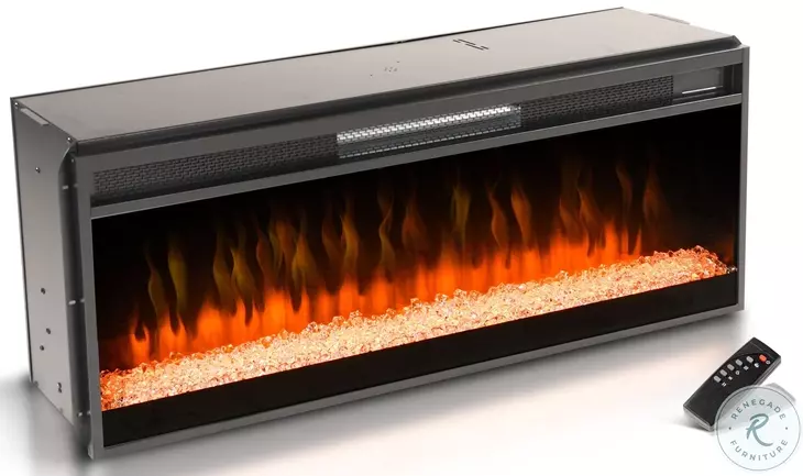 Autumn Echo Black 42" Crystal Fireplace Insert