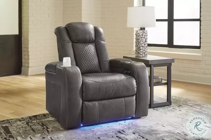 Fyne Dyme Shadow Power Recliner with Adjustable Headrest