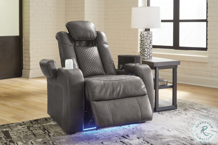 Fyne Dyme Shadow Power Recliner with Adjustable Headrest From Ashley ...