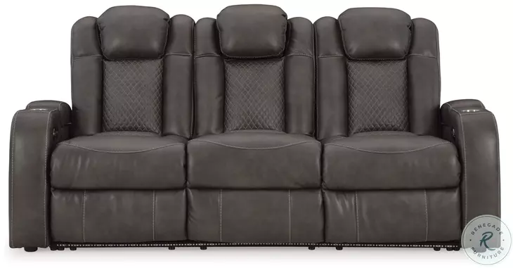 Fyne Dyme Shadow Power Reclining Sofa with Adjustable Headrest