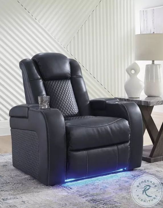 Fyne Dyme Sapphire Power Recliner with Adjustable Headrest
