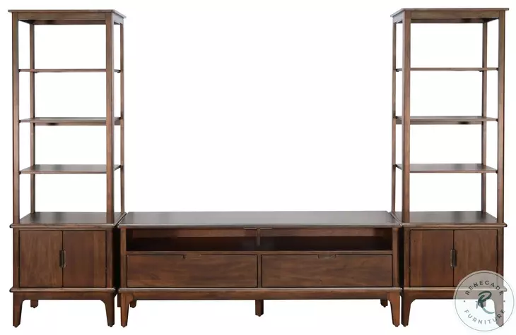 Autumn Echo Dark Brown 64" TV Stand with 2 Storage Drawers