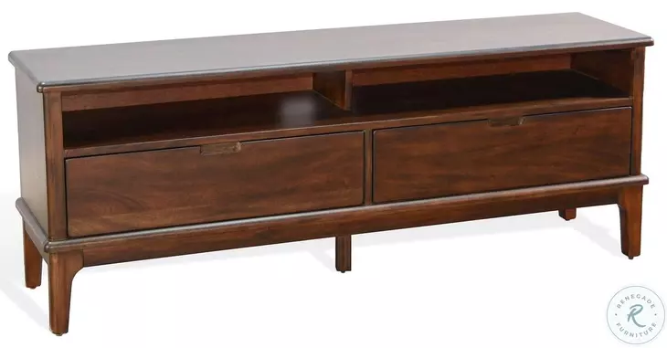 Rustic Refined Dark Brown 64" TV Console
