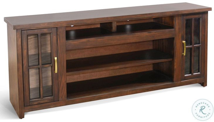 Noble Elm Dark Brown 76" Media Console