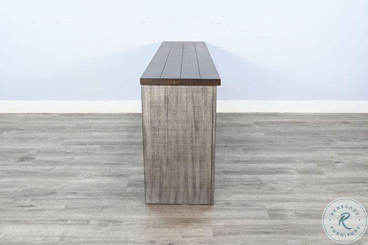 Hillside Hearth Gray 76" Media Console