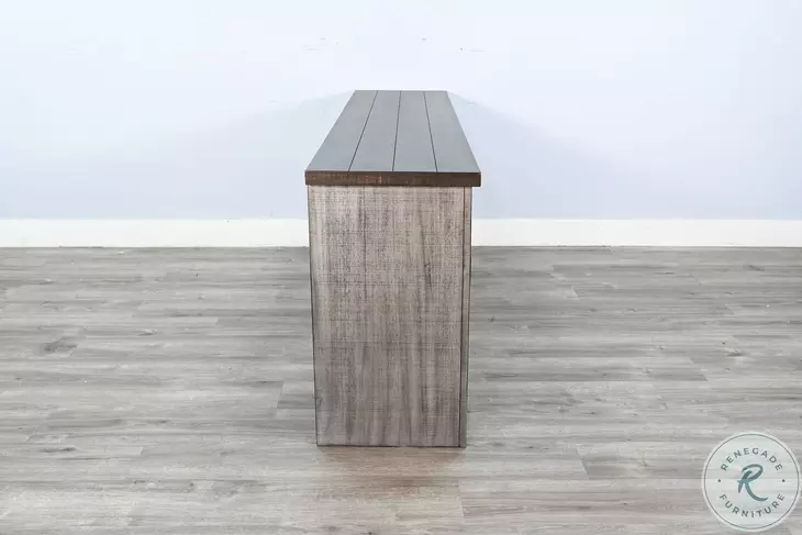 Hillside Hearth Gray 76" Media Console