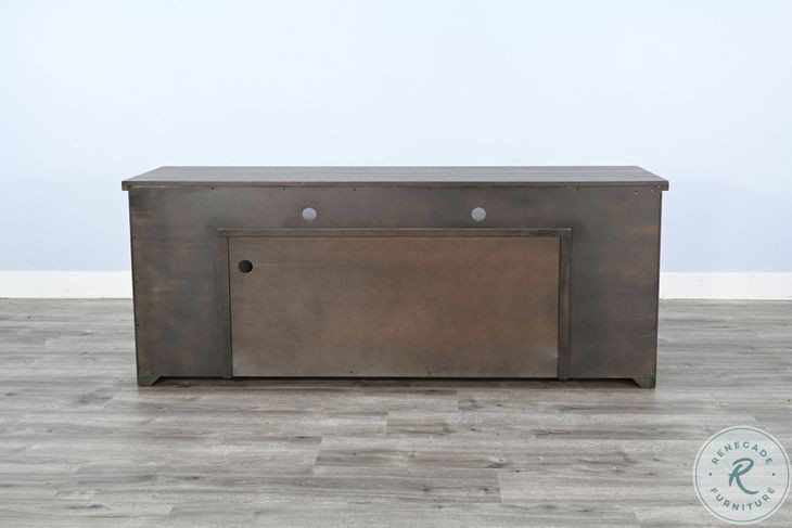 Hillside Hearth Gray 76" Media Console