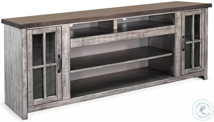 Hillside Hearth Gray 76" Media Console