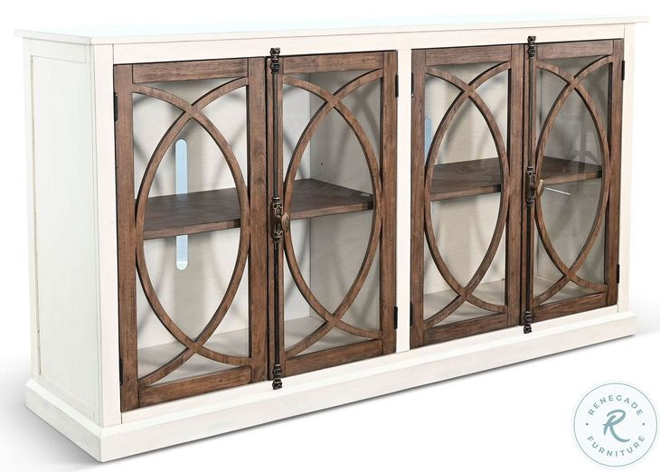 Rustic Refined White 78" Media Console