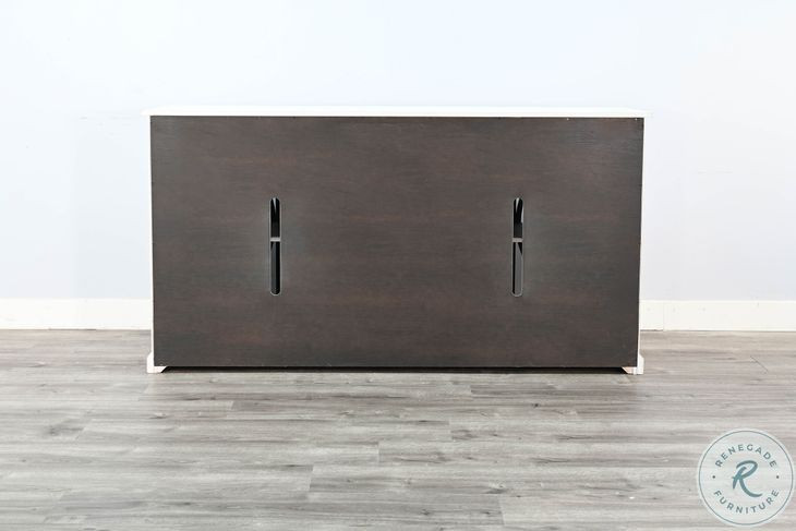 Rustic Refined White 78" Media Console