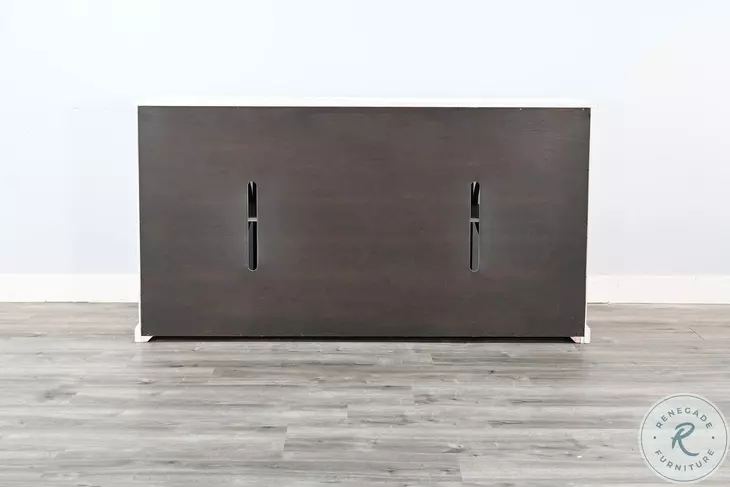 Rustic Refined White 78" Media Console