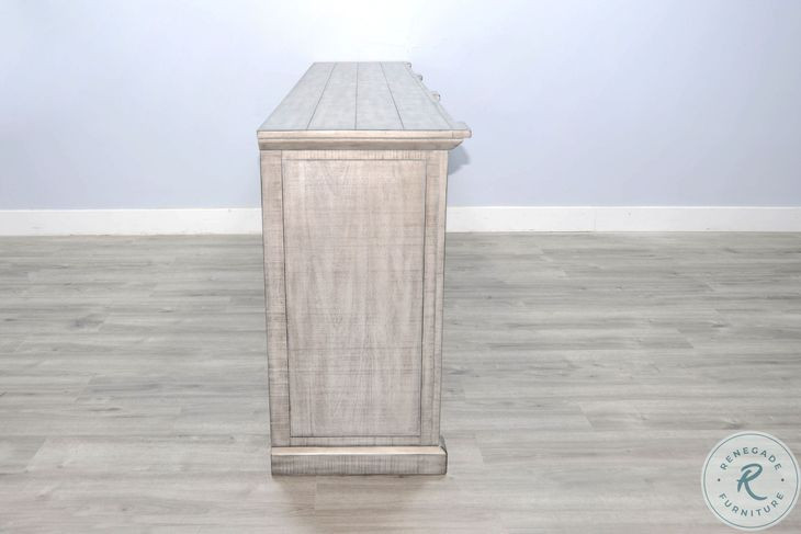 Hillside Hearth Gray 91" Media Console