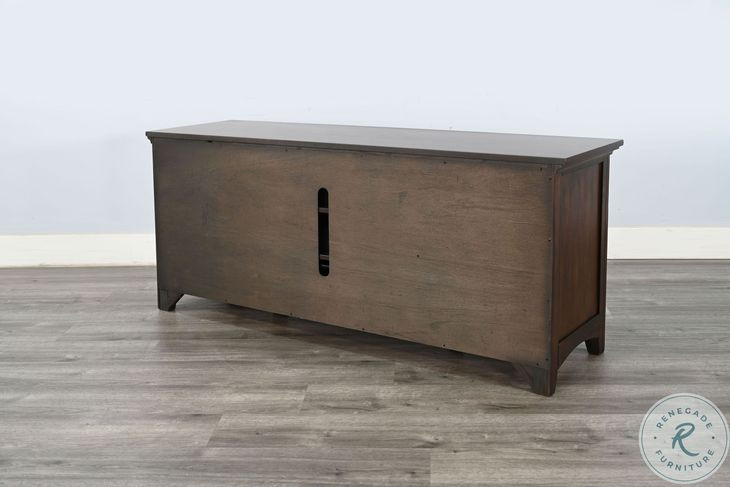 Willow Nest Dark Brown 62" Media Console