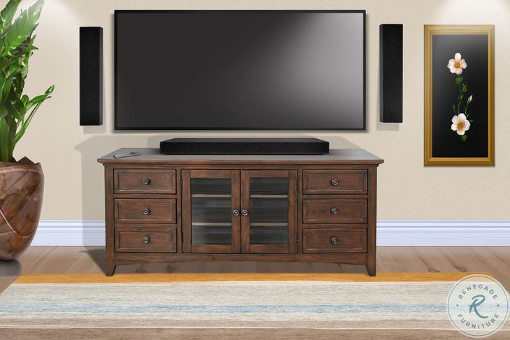 Willow Nest Dark Brown 62" Media Console
