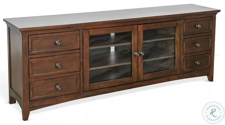 Cozy Luxe Dark Brown 72" Media Console
