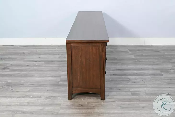 Cozy Luxe Dark Brown 72" Media Console