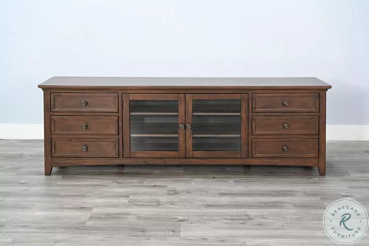 Cozy Luxe Dark Brown 72" Media Console
