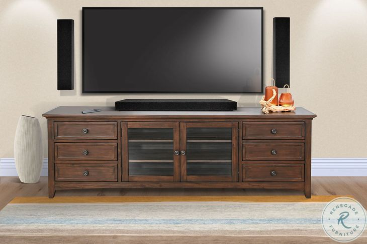 Ember Grace Dark Brown 82" Media Console