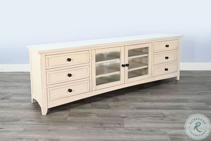 Willow Nest White 82" Media Console