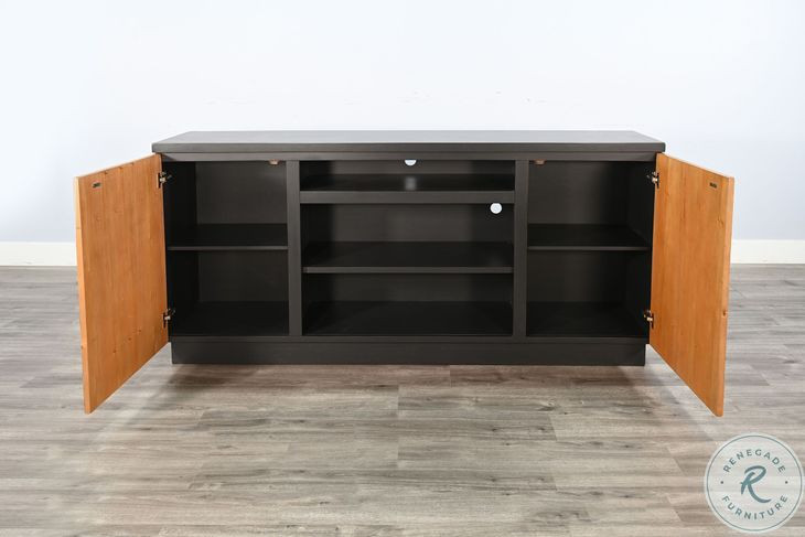 Whimora Black 2 Door 78" Media Cabinet