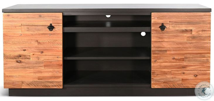 Whimora Black 2 Door 78" Media Cabinet