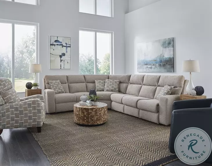 Bristol Journey Marble Triple Power Reclining Sectional
