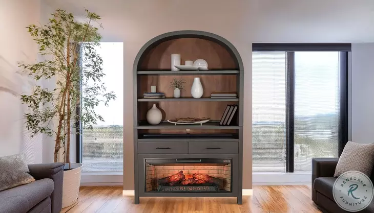 Arden Hearth Gray 52" Electric Fireplace Media