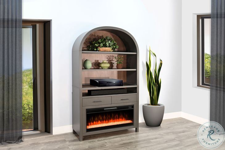 Arclume Gray 52" Electric Fireplace Media
