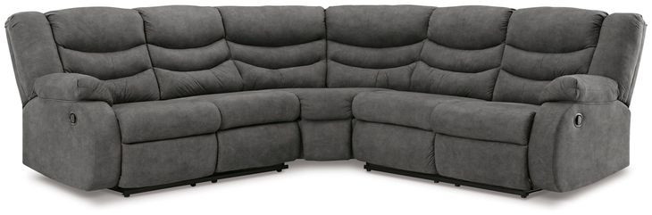 Partymate Slate 2 Piece Modular Reclining Sectional