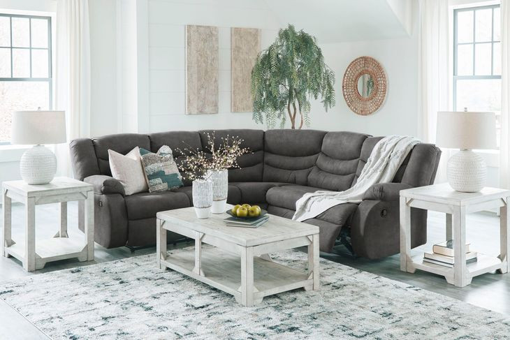 Partymate Slate 2 Piece Modular Reclining Sectional